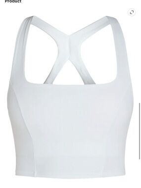 Plus Size White Racerback Sports Bra